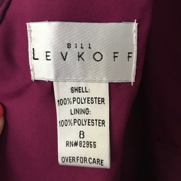 Bill Levkoff style #1128 bridesmaid dress, wine - Picture 7 of 8